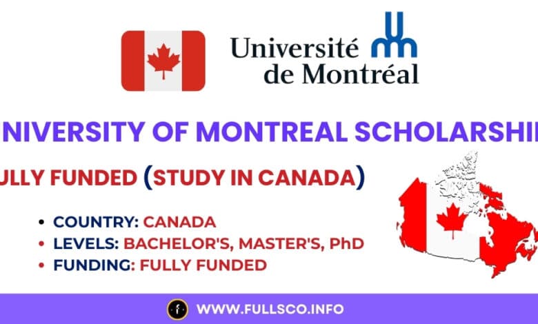 University of Montreal Scholarships 2024, Canada Image showcasing scholarship opportunities at University of Montreal