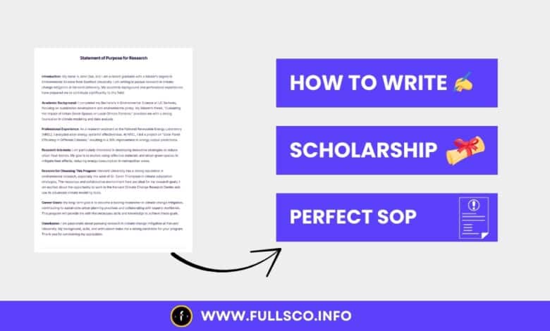 How to Write a Perfect Statement of Purpose for Scholarship Applications 2025 Image providing tips on writing a perfect statement of purpose for scholarships
