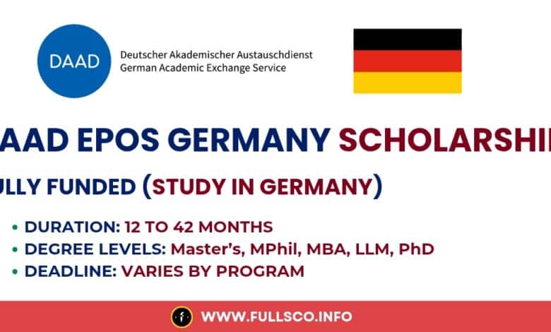 DAAD EPOS Scholarship 2025 in Germany Image depicting DAAD EPOS Scholarship opportunities for 2025 in Germany.