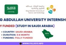 KAUST VSRP Internship 2026 | in Saudi Arabia