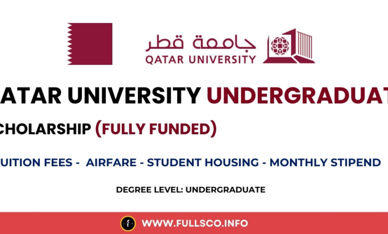 Image presenting Qatar University undergraduate scholarship for 2025, accepting applications