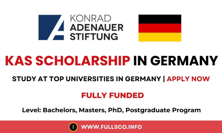 KAS Scholarship in Germany 2025 for Master’s & PhD