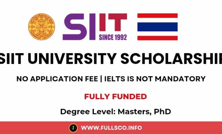 SIIT University Graduate Scholarship 2025, Thailand