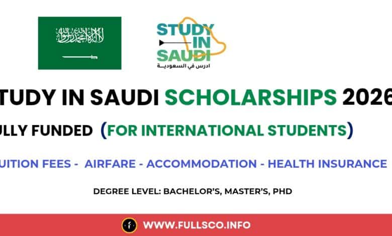 Study in Saudi Scholarships 2025/26 – Fully Funded for International Students Image showcasing fully funded scholarships for international students in Saudi Arabia