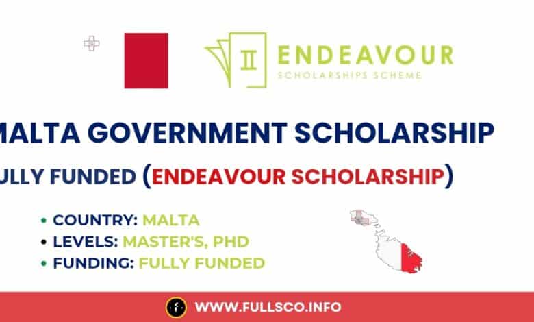 Malta Government Endeavour Scholarship 2025-26 (Apply Now) Image showcasing Malta Government Endeavour Scholarship