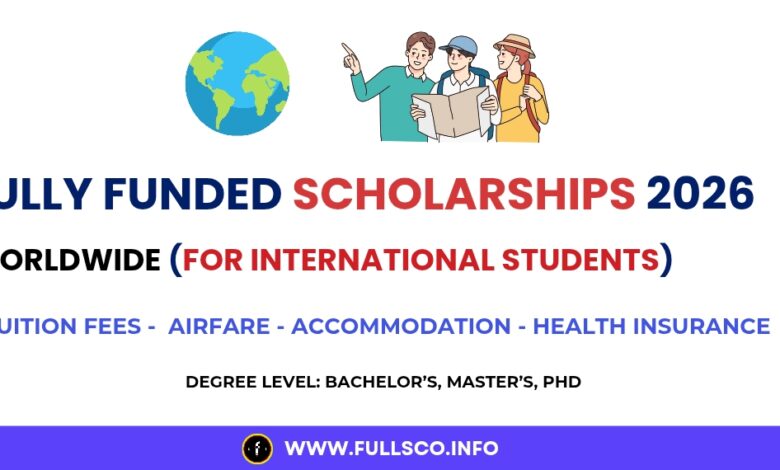 Fully Funded Scholarships 2025 – Study Abroad Without Paying a Penny Image showing heading for fully funded scholarships in 2025 for study abroad opportunities without tuition fees.