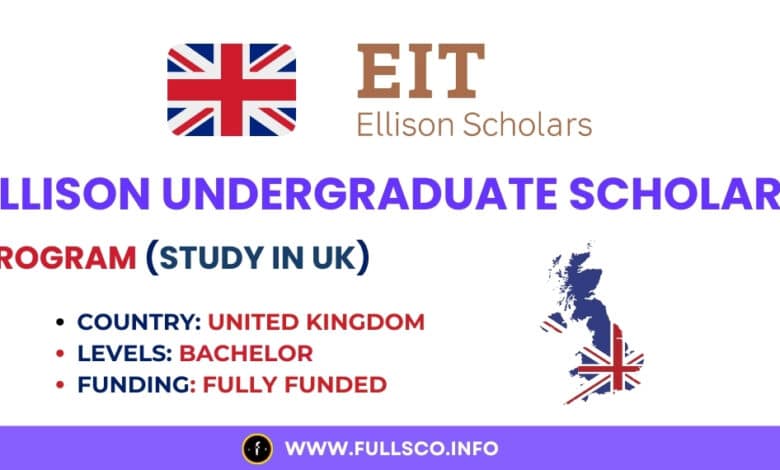 Ellison Undergraduate Scholars Program 2026 (Fully Funded) Image highlighting the Ellison Undergraduate Scholars Program fully funded for 2026.