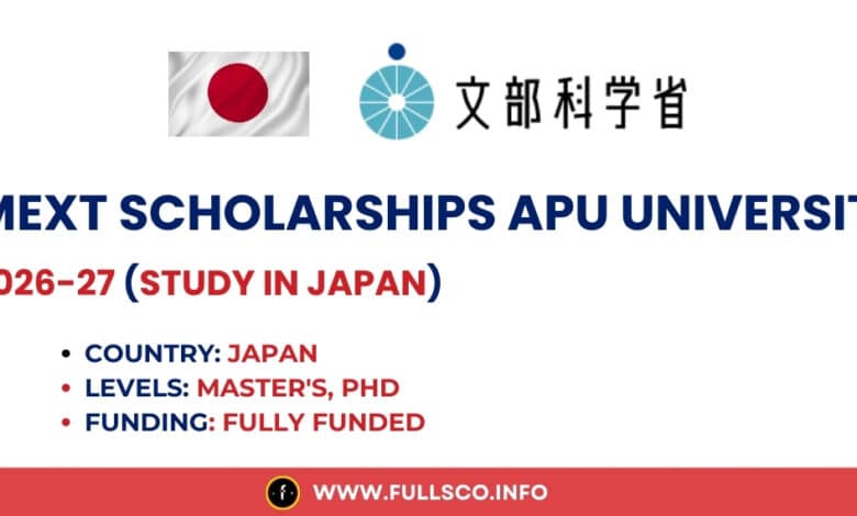 MEXT Scholarship 2026 at Asia Pacific University in Japan (Fully Funded) Image depicting the fully funded MEXT Scholarship at Asia Pacific University
