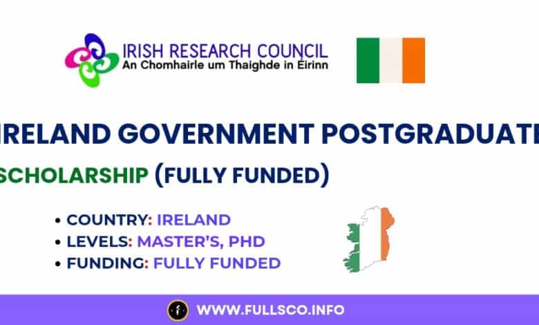 Ireland Government Postgraduate Scholarship 2026 (Fully Funded) Image showing Ireland Government Postgraduate Scholarships Details