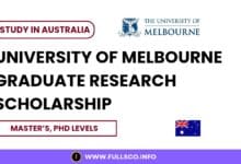 Image showing University of Melbourne Graduate Research Scholarship Details